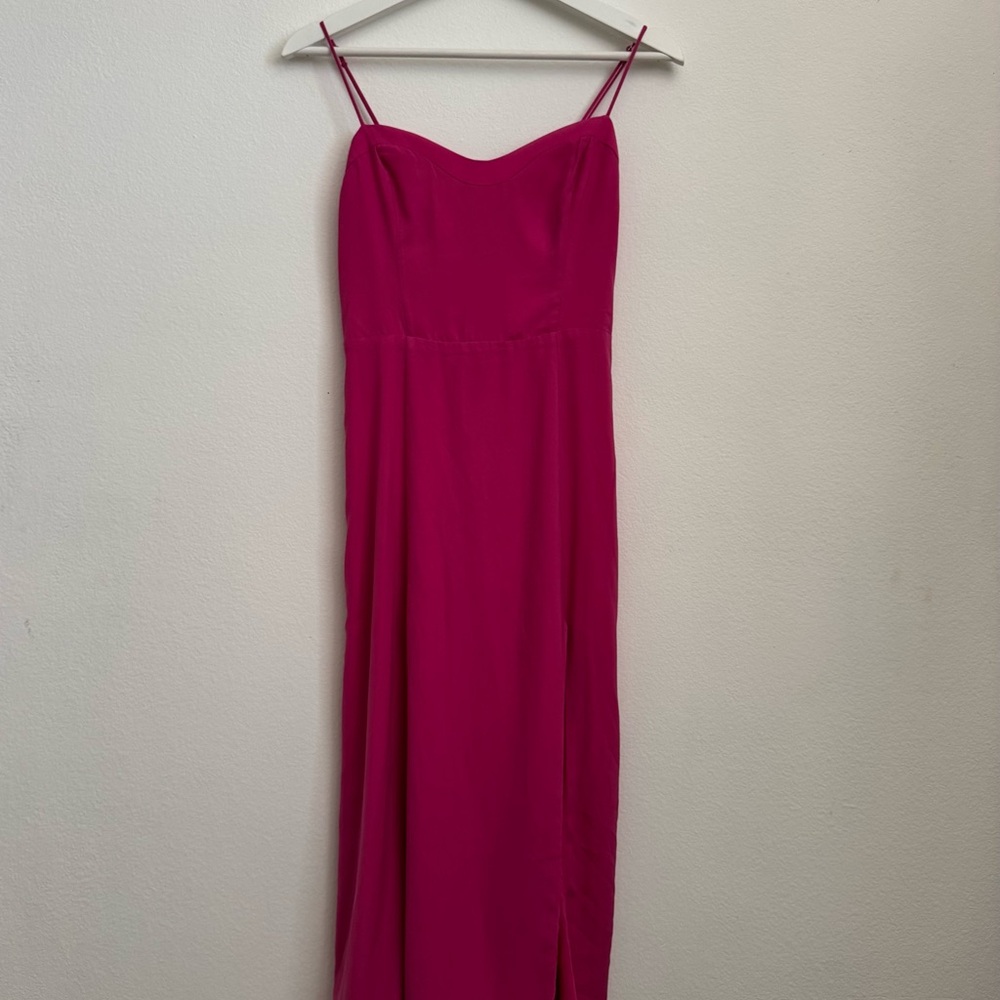 Abercrombie & Fitch Fuchsia Spaghetti-Strap Maxi Dress